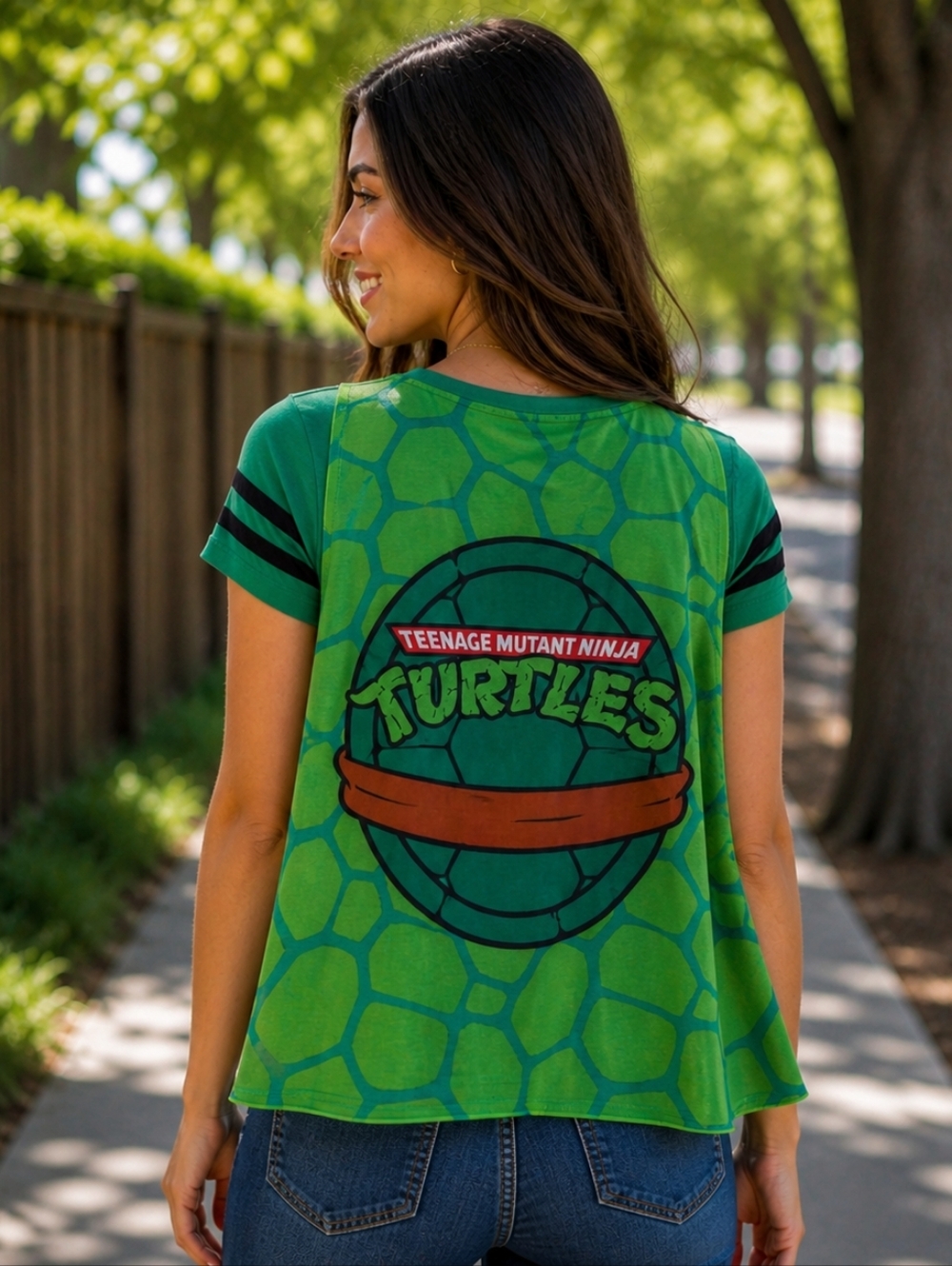 Teenage Mutant Ninja Turtles women's top with cape - Picture 2 of 6